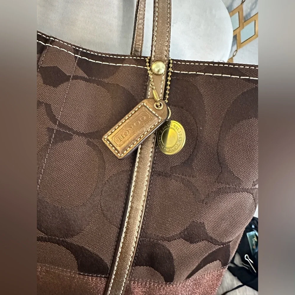 Coach Signature Tote & Matching Wristlet